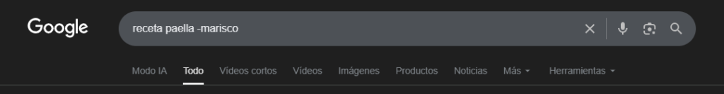 operadores de menos