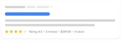 Imagen de resultados enriquecidos de Google en las rutas para productos