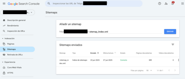 sitemap google search console